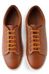 Buy_Rapawalk_Brown Lace Up Leather Sneakers  _Online_at_Aza_Fashions