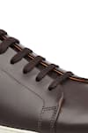 Rapawalk_Brown Lace Up Leather Sneakers  _at_Aza_Fashions