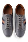 Buy_Rapawalk_Grey Striped Lace Up Leather Sneakers  _Online_at_Aza_Fashions