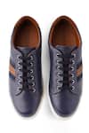 Buy_Rapawalk_Blue Striped Lace Up Leather Sneakers _Online_at_Aza_Fashions