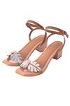 Buy_Sole House_Beige Embroidered Block Heels With Leaf _Online_at_Aza_Fashions