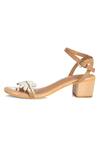 Shop_Sole House_Beige Embroidered Block Heels With Leaf _Online_at_Aza_Fashions
