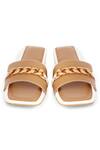 Shop_Sole House_Beige Pu Leather Chain Embellished Flats_Online_at_Aza_Fashions