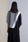 Shop_Scarlet Sage_Black Polyester Sloane Stripe Print Top_at_Aza_Fashions