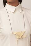 Buy_Tachi_Gold Plated Metal The Gulmohar Neckpiece_at_Aza_Fashions