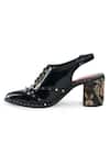 Buy_Sole House_Black Studs Embellished Pointed Toe Block Heels _Online_at_Aza_Fashions