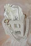 The Ashlee design co._Off White Embellished Acrylic Pearl Bag _Online_at_Aza_Fashions