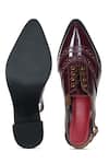 Sole House_Maroon Embellished Pointed Toe Block Heels _at_Aza_Fashions