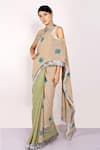 Buy_Anita Kanwal_Beige Handloom Jute Printed Butterfly Saree _Online_at_Aza_Fashions