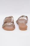 Buy_Sole House_Gold Metallic Cutout Strappy Flats _Online_at_Aza_Fashions