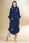 Buy_Adara Khan_Blue Embroidered Kurta And Pant Set _at_Aza_Fashions