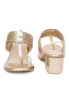 Buy_Sole House_Gold Nazakat Metallic Kolhapuri Block Heels_Online_at_Aza_Fashions