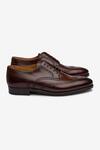 Bridlen_Brown Wingtip Derby Shoes  _Online_at_Aza_Fashions