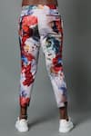 Shop_House of Three_Multi Color Silk Satin Printed Ocean Neer Pant For Men_Online_at_Aza_Fashions
