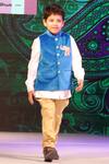Kids Lane_Beige Elephant Embroidered Jacket With Shirt And Breeches _Online_at_Aza_Fashions