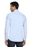 Shop_Noonoo_Blue Giza Cotton Slim-fit Shirt  _at_Aza_Fashions