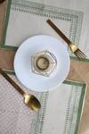 Buy_Inheritance India_Green Cotton Hand Block Print Table Mats Set Of 6_at_Aza_Fashions