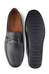 Shop_Rapawalk_Black Handcrafted T-buckle Moccasins Loafers  _at_Aza_Fashions