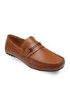 Shop_Rapawalk_Brown Handcrafted H-buckle Moccasins Loafers  _Online_at_Aza_Fashions