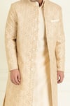 Buy_Priyanka Jain_Beige Vintage Embroidered Sherwani Kurta Set _Online_at_Aza_Fashions