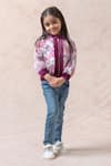 Buy_Thetaa_Wine Habutai Silk Print Stripe Bomber Jacket _Online_at_Aza_Fashions