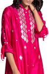 Buy_Ampm_Pink Chanderi Kurta Set_Online_at_Aza_Fashions