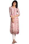 Shop_Ampm_Pink Chanderi Printed Tunic_Online_at_Aza_Fashions