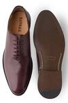 Shop_Rapawalk_Maroon Handcrafted Wholecut Oxford Shoes  _at_Aza_Fashions