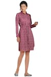 Shop_AMPM_Purple Printed Shirt Dress_Online_at_Aza_Fashions