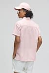 Shop_Terra Luna_Pink Organic Handloom Cotton Plain Aruba T-shirt_at_Aza_Fashions
