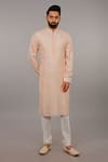 Buy_Vanshik_Peach Kurta  Churidar Cotton Set _at_Aza_Fashions