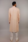 Shop_Vanshik_Peach Kurta  Churidar Cotton Set _at_Aza_Fashions