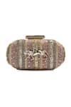 Shop_Sabyasachi_Multi Color Embellished Royal Bengal Clutch _at_Aza_Fashions