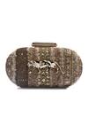 Shop_Sabyasachi_Grey Embellished Smoke Royal Bengal Minaudiere Clutch_at_Aza_Fashions