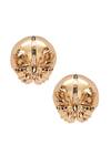 Shop_Outhouse_Gold Plated Crystals Instar Button Stud Earrings _at_Aza_Fashions