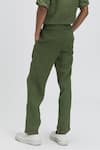 Shop_Terra Luna_Green 100% Linen Nash Chinos _at_Aza_Fashions