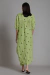 Shop_MATI_Green Pure Linen Embroidered Clubs Motif Straight Trump Card Kurta And Pant Set _at_Aza_Fashions