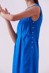 The Summer House_Blue Sabrina Midi Dress_at_Aza_Fashions