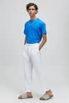 Buy_Terra Luna_White 100% Linen Nash Chinos _at_Aza_Fashions