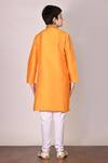 Shop_Arihant Rai Sinha_Yellow Silk Kurta Set For Boys_at_Aza_Fashions