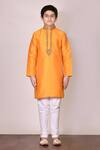Buy_Arihant Rai Sinha_Yellow Silk Kurta Set For Boys_Online_at_Aza_Fashions