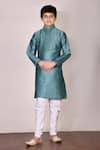 Buy_Arihant Rai Sinha_Green Silk Kurta Set _at_Aza_Fashions