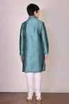Shop_Arihant Rai Sinha_Green Silk Kurta Set For Boys_at_Aza_Fashions