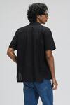 Shop_Terra Luna_Black 100% Organic Handloom Cotton Palawan Shirt _at_Aza_Fashions