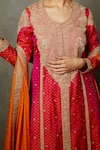 RI.Ritu Kumar_Pink Kurta And Dupatta  Gharara & Cotton Embroidered Paniaba Set _at_Aza_Fashions
