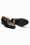 Shop_dapper Shoes_Black Crocodile Embossed Tassel Loafers _Online_at_Aza_Fashions