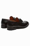 dapper Shoes_Black Crocodile Embossed Tassel Loafers _at_Aza_Fashions
