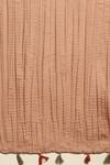 Buy_Ritu Kumar_Orange Cotton  Silk * Cotton Voile Kota Doria Chevron Print Kurta Palazzo Set