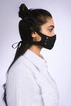Quod_Black Pleated Face Mask Single Pc_Online_at_Aza_Fashions