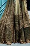 Angad Singh Gold Net V Neck Sequin Embellished Gown at Aza Fashions Angad Singh_Gold Net V Neck Sequin Embellished Gown _at_Aza_Fashions